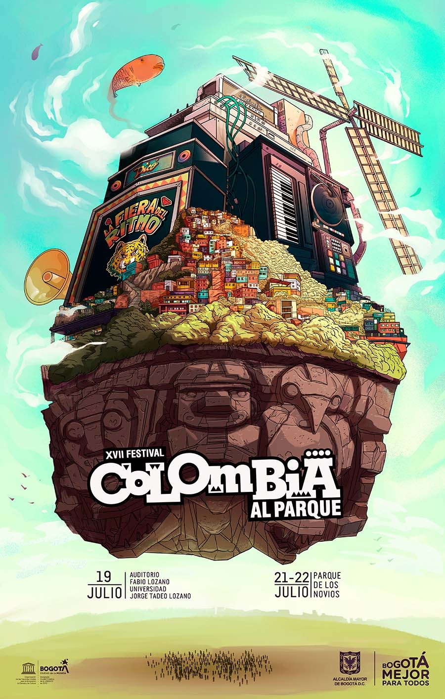Pieza Gráfica de afiche de Colombia al Parque 2018
